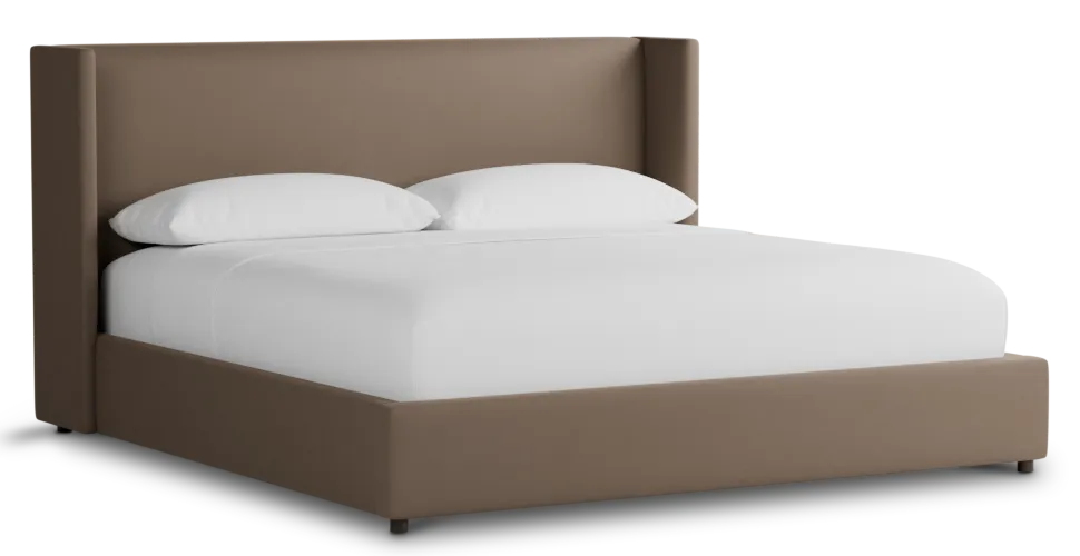 Captiva Joya Beige 48" Upholstered Shelter Bed