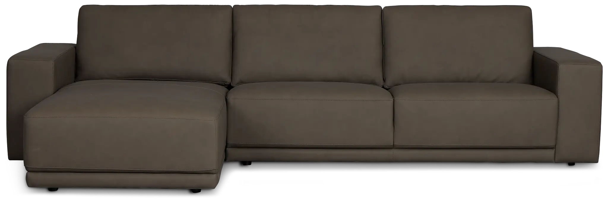 Kellan Dark Gray Leather Left Chaise Sectional Kellan Dark Gray Leather Left Chaise Sectional