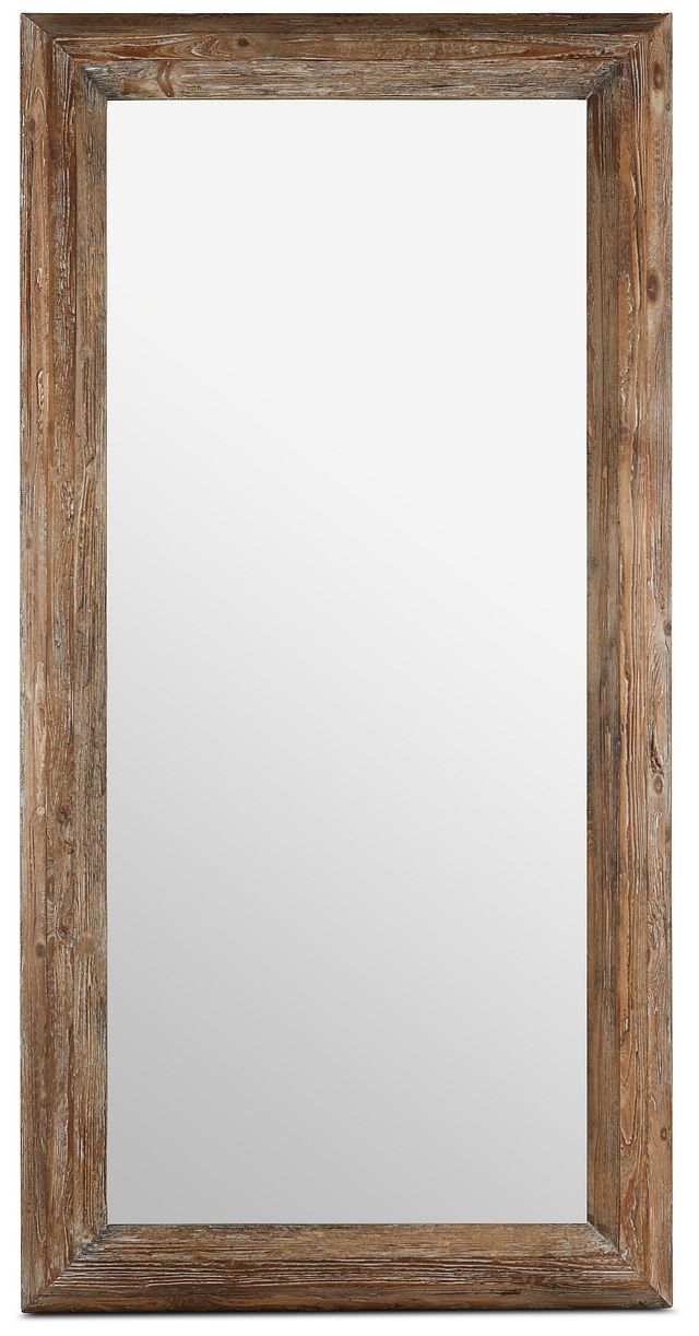 Iona Brown Wood Floor Mirror
