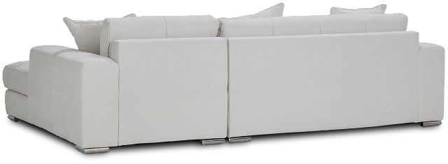 Brielle White Fabric Right Chaise Sectional
