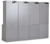 Newport Gray Drawer Bookcase Wall