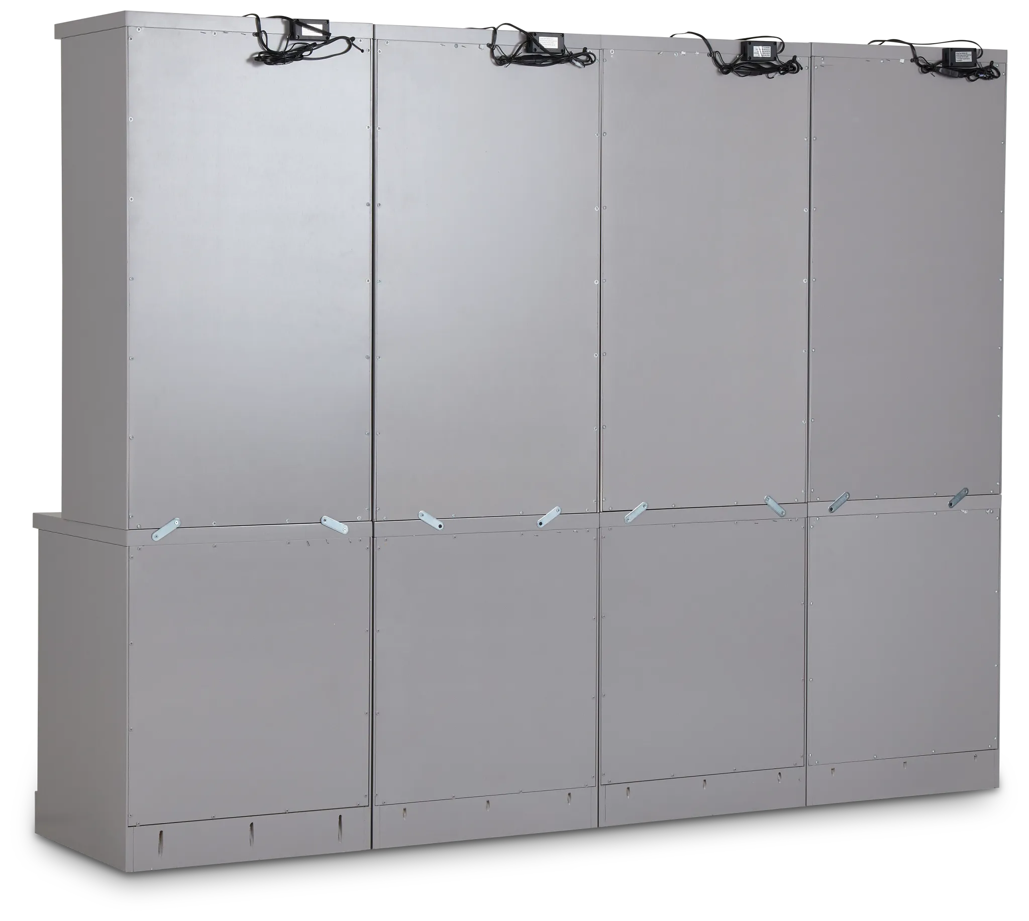 Newport Gray Drawer Bookcase Wall