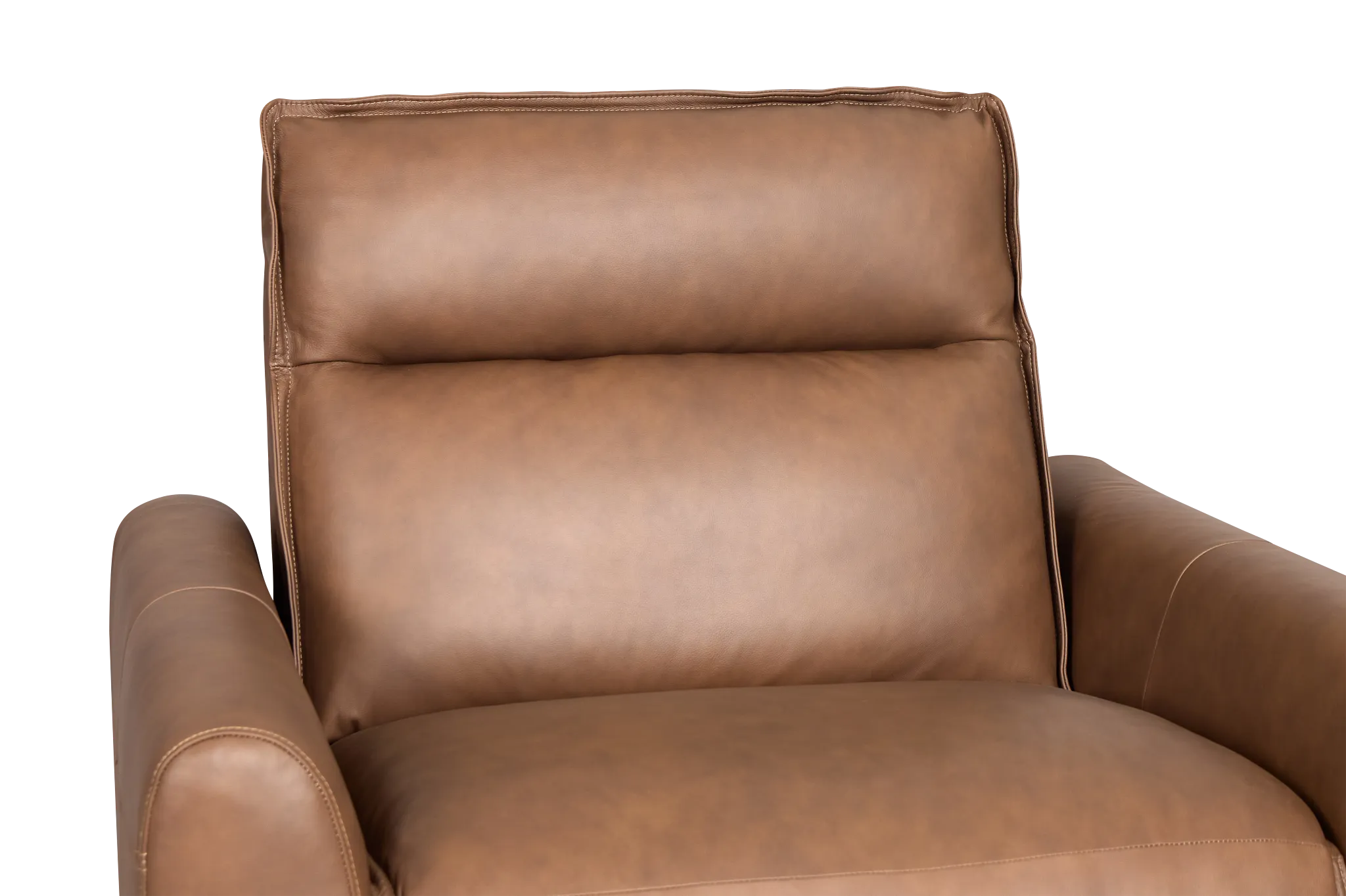 Edison Dark Brown Lthr/vinyl Power Recliner With Power Headrest