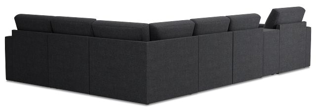 Citymod Dark Gray Fabric Large Left Chaise Sectional With Storage Console