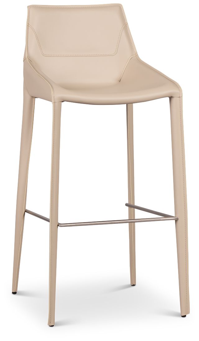 Wayne Light Beige 30" Upholstered Barstool