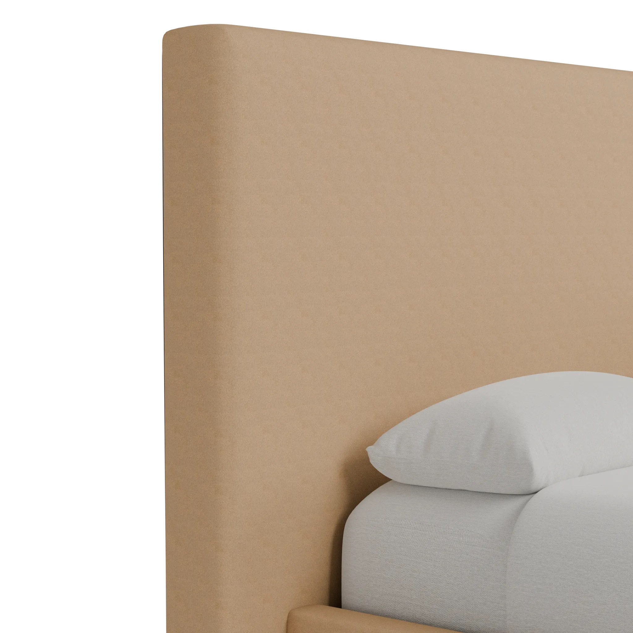 Grayton Merino Taupe 54" Upholstered Platform Bed