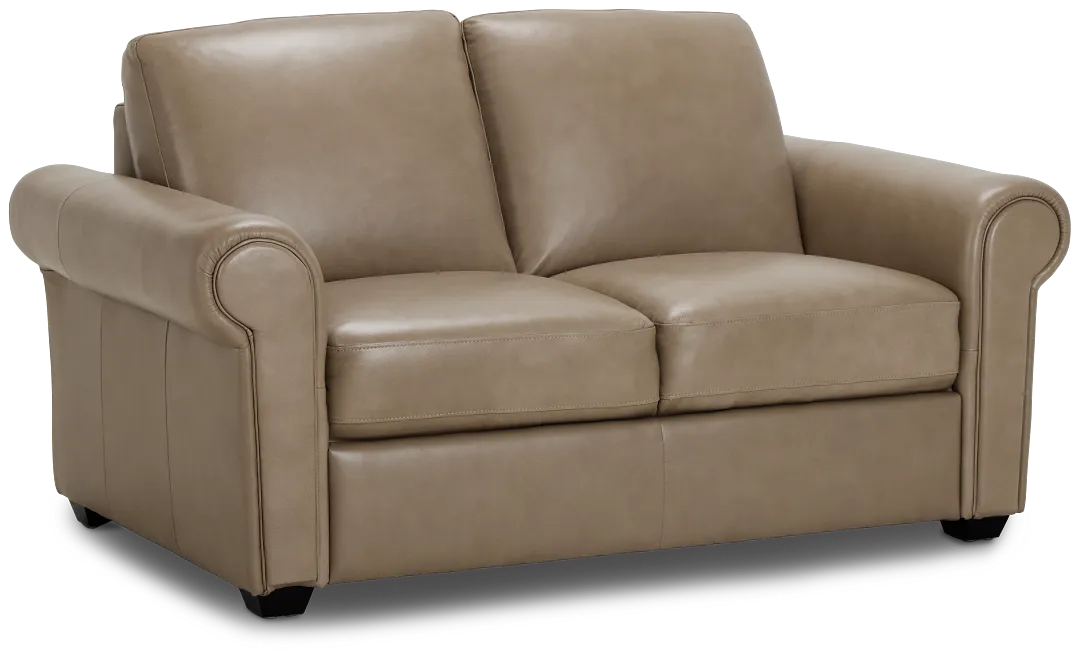 Lincoln Taupe Lthr/vinyl Loveseat