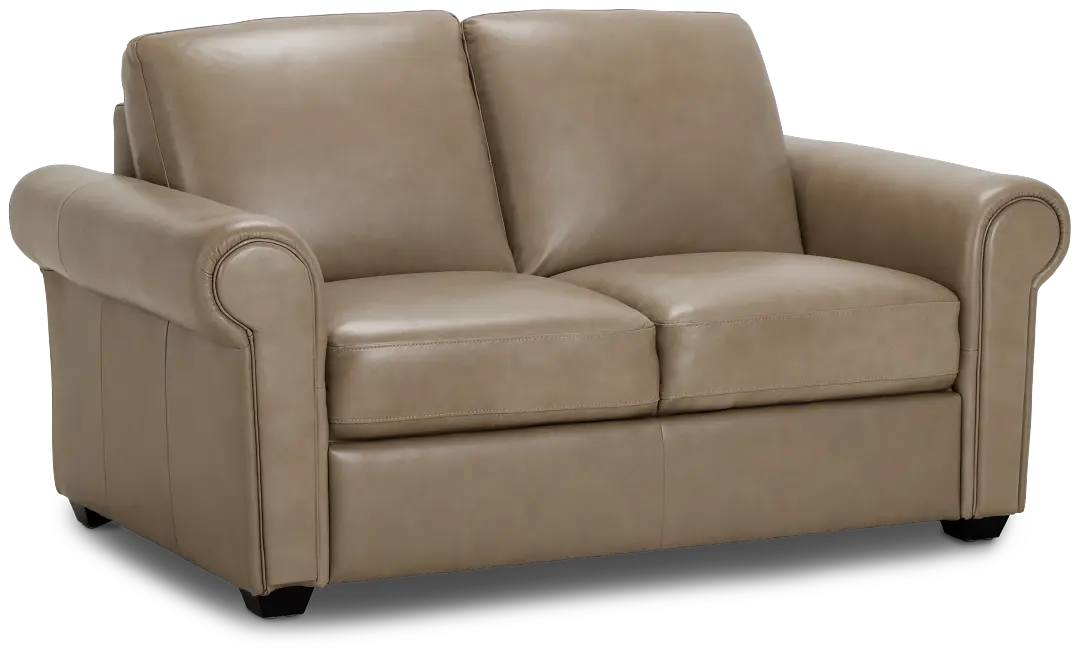 Lincoln Taupe Lthr/vinyl Loveseat Lincoln Taupe Lthr/vinyl Loveseat