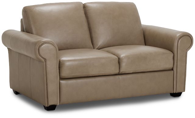 Lincoln Taupe Lthr/vinyl Loveseat