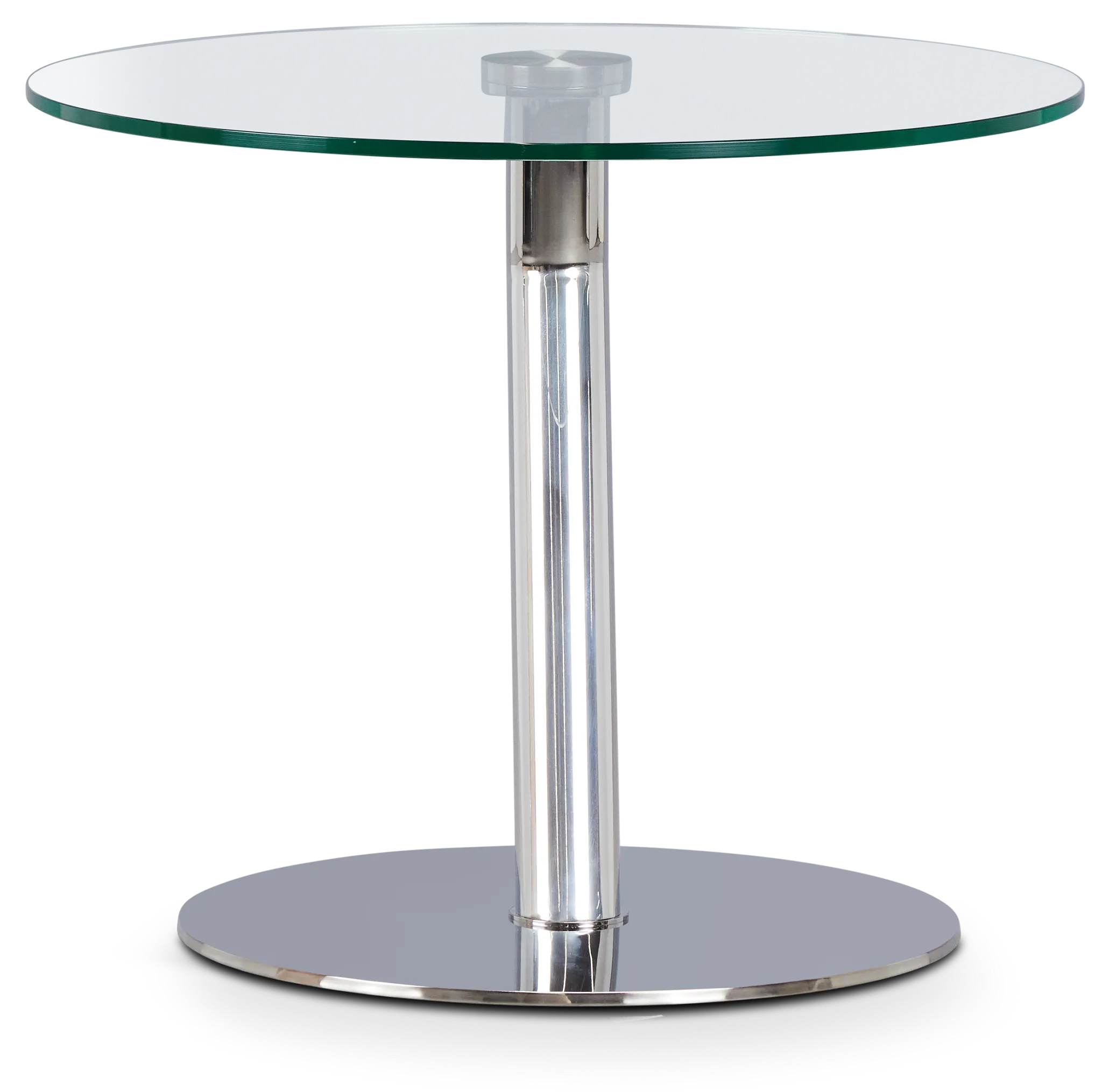 Brooks Glass Round End Table