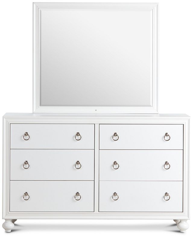 Isabella White Youth Dresser & Mirror