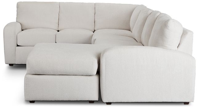 Colby White Micro Right Chaise Sectional