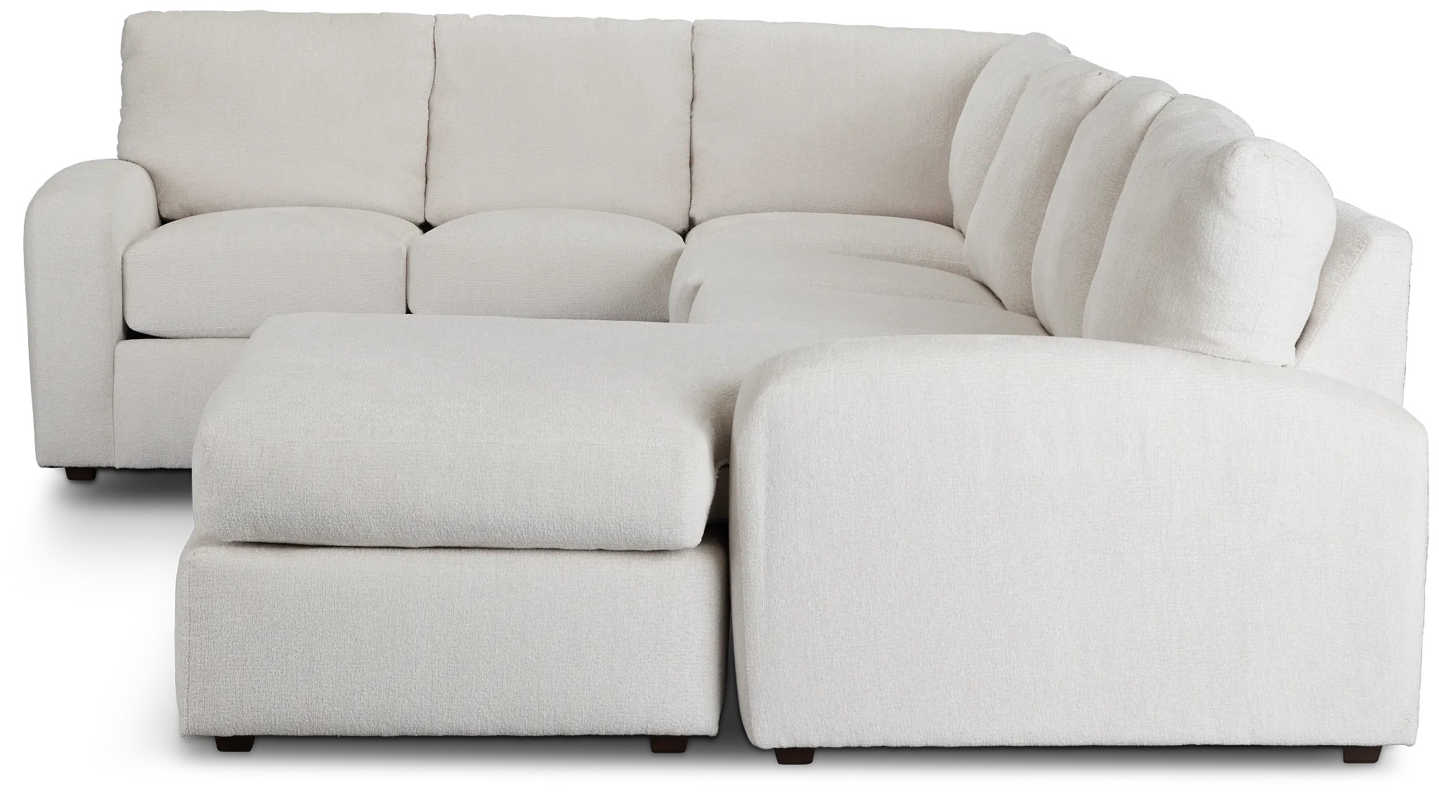 Colby White Micro Right Chaise Sectional