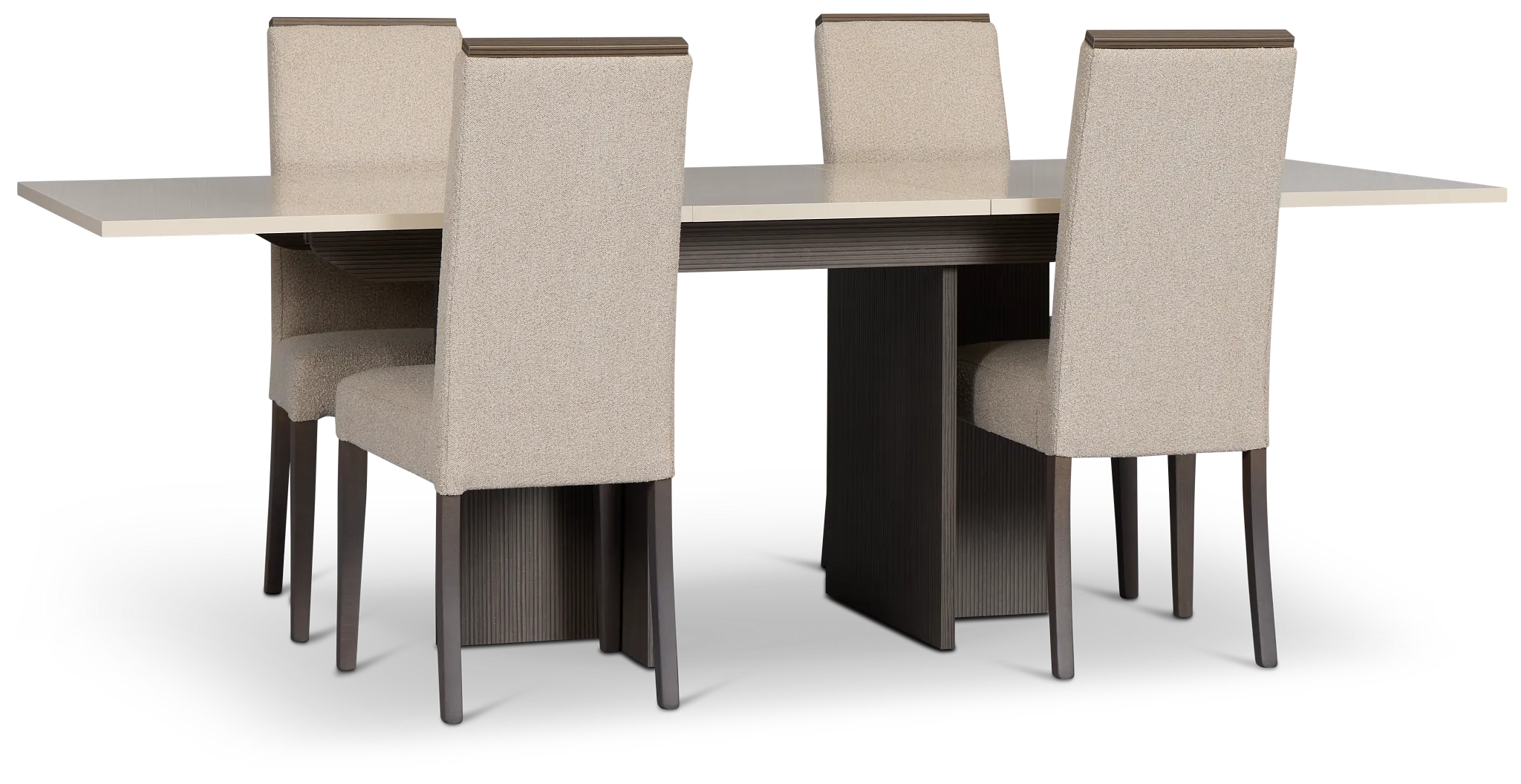 Sienna Two-tone Table & 4 Upholstered Chairs