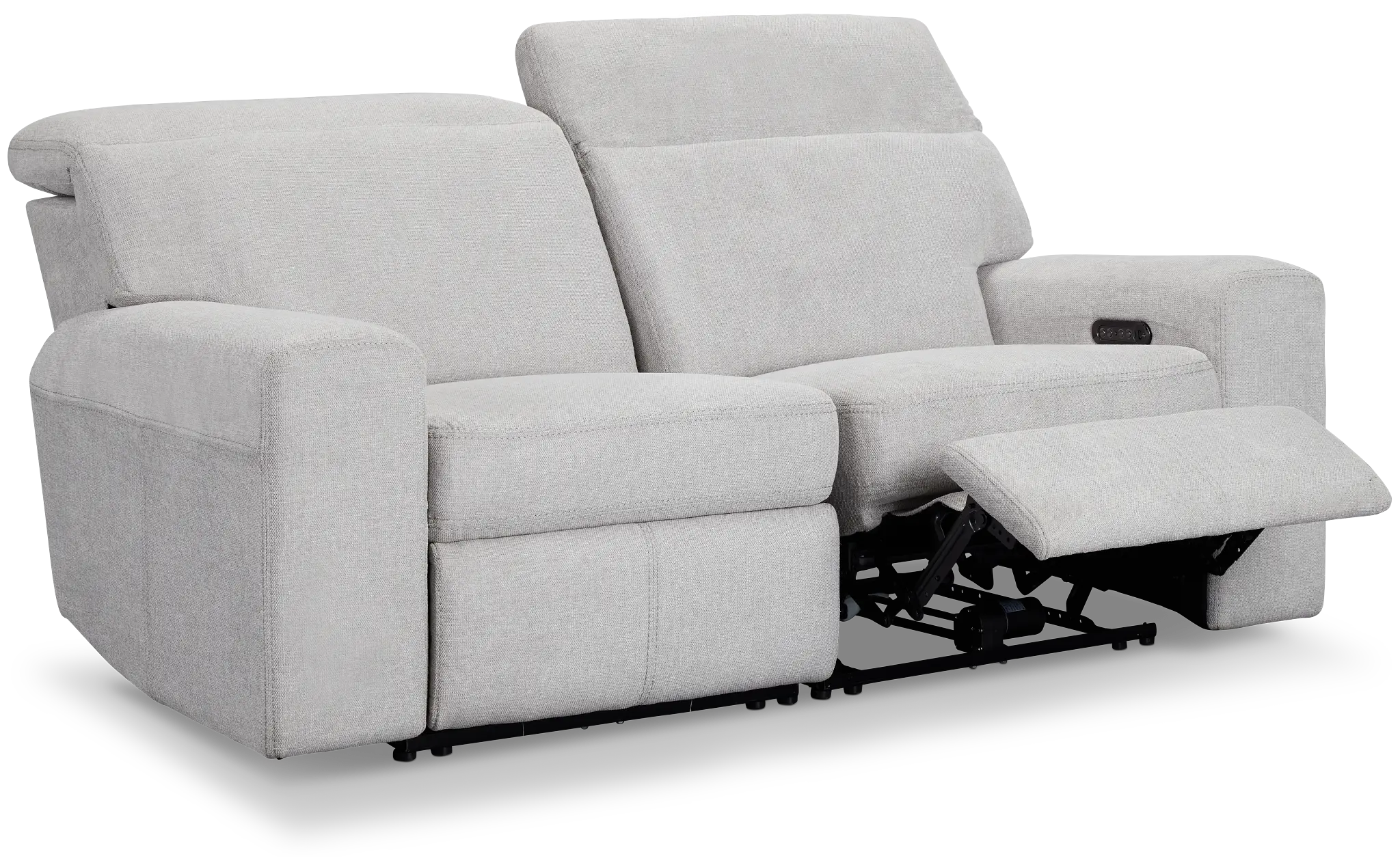 Callum Light Gray Fabric Power Reclining Sofa Callum Light Gray Fabric Power Reclining Sofa