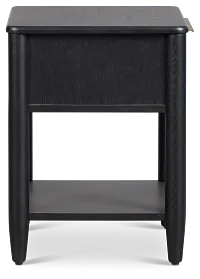 Stockton Black Small Drawer Nightstand