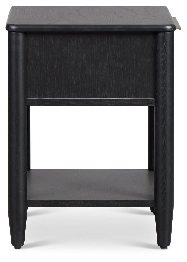 Stockton Black Small Drawer Nightstand