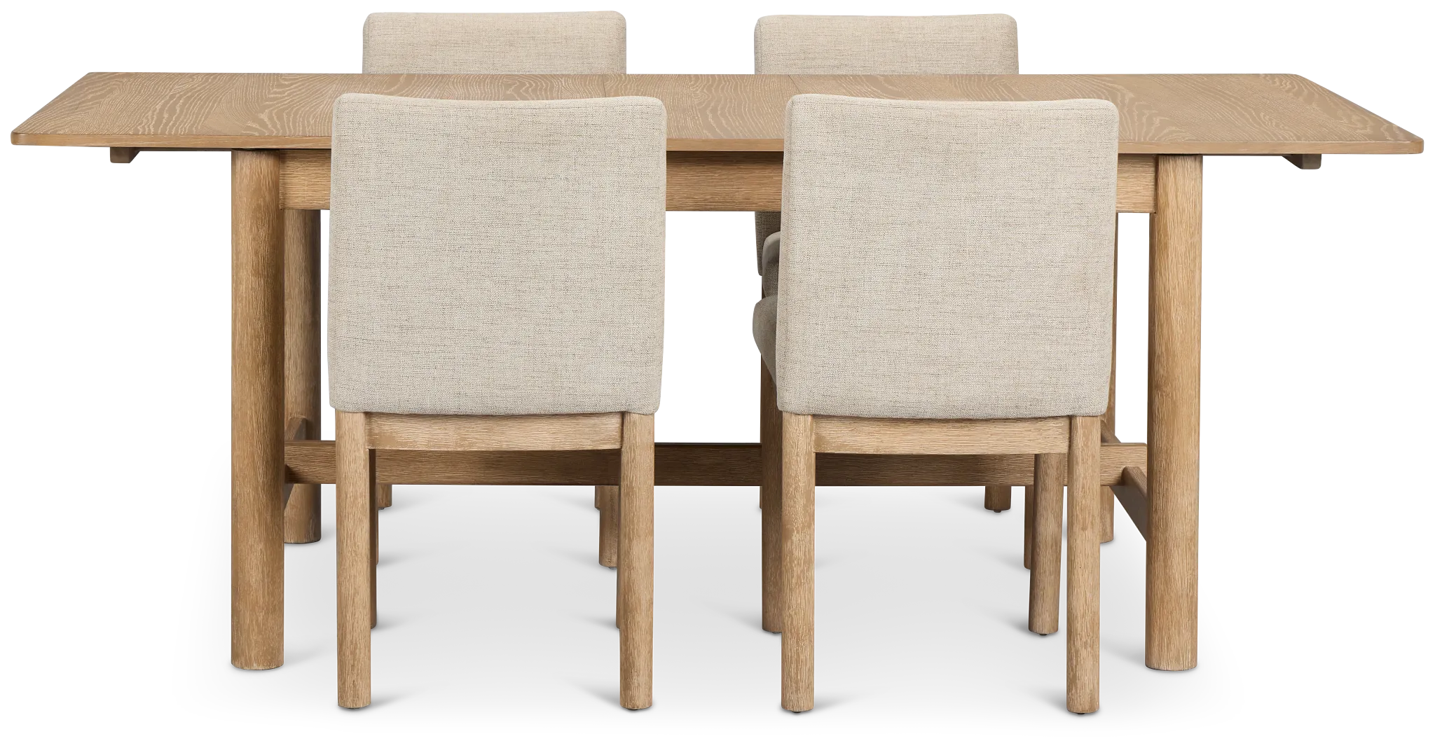 Taylor Light Tone Rect Table & 4 Upholstered Chairs