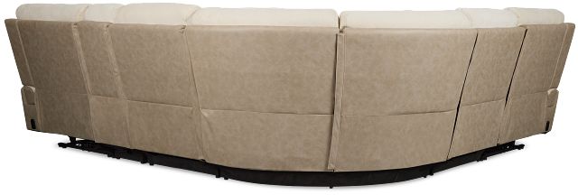 Travis Light Beige Fabric Medium Dual Power 2-arm Reclining Sectional