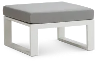 Lisbon2 Gray Aluminum Ottoman