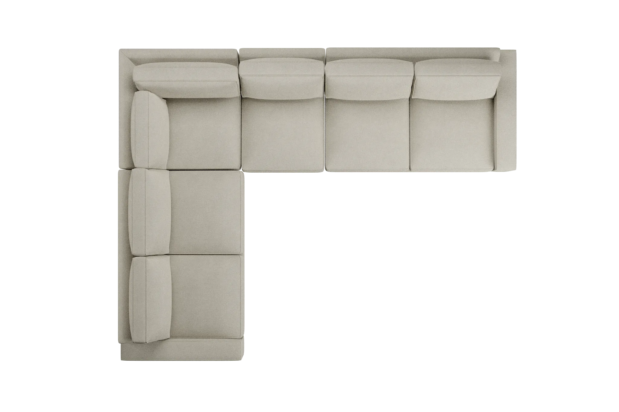 Edgewater Suave Beige Medium Two-arm Sectional