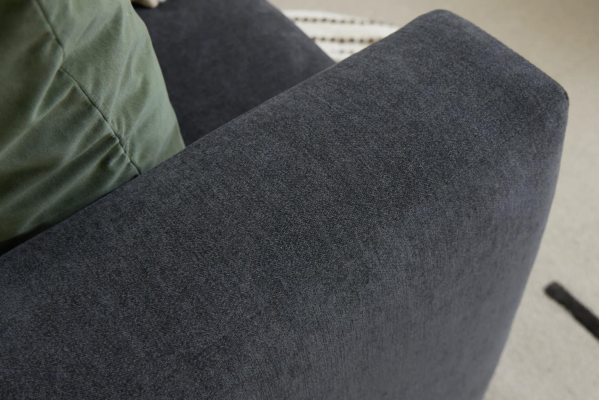 Citymod Dark Gray Fabric Small Two-arm Sectional Citymod Dark Gray Fabric Small Two-arm Sectional