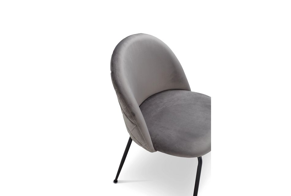 Capri Gray Upholstered Side Chair W Black Legs Dining Room Chairs City Furniture Capri Gray Upholstered Side Chair W, Gray Upholstered Dining Chairs With Black Legs