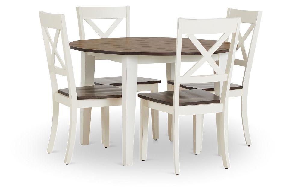 Sumter White Round Table 4 Chairs Dining Room Sets City Furniture Sumter White Round Table 4 Chairs, Round Table 4