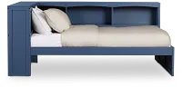 Charleston Dark Blue Corner Bookcase Bed