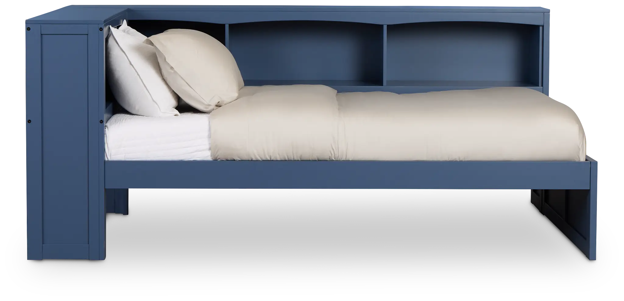 Charleston Dark Blue Corner Bookcase Bed Charleston Dark Blue Corner Bookcase Bed