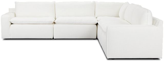 Aurora White Micro Small Two-arm Sectional