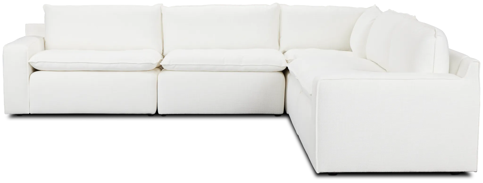 Aurora White Micro Small Twoarm Sectional