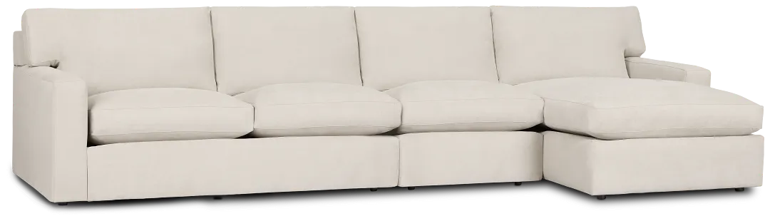 Hudson Gray Fabric Small Right Chaise Sectional