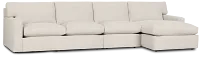 Hudson Gray Fabric Small Right Chaise Sectional