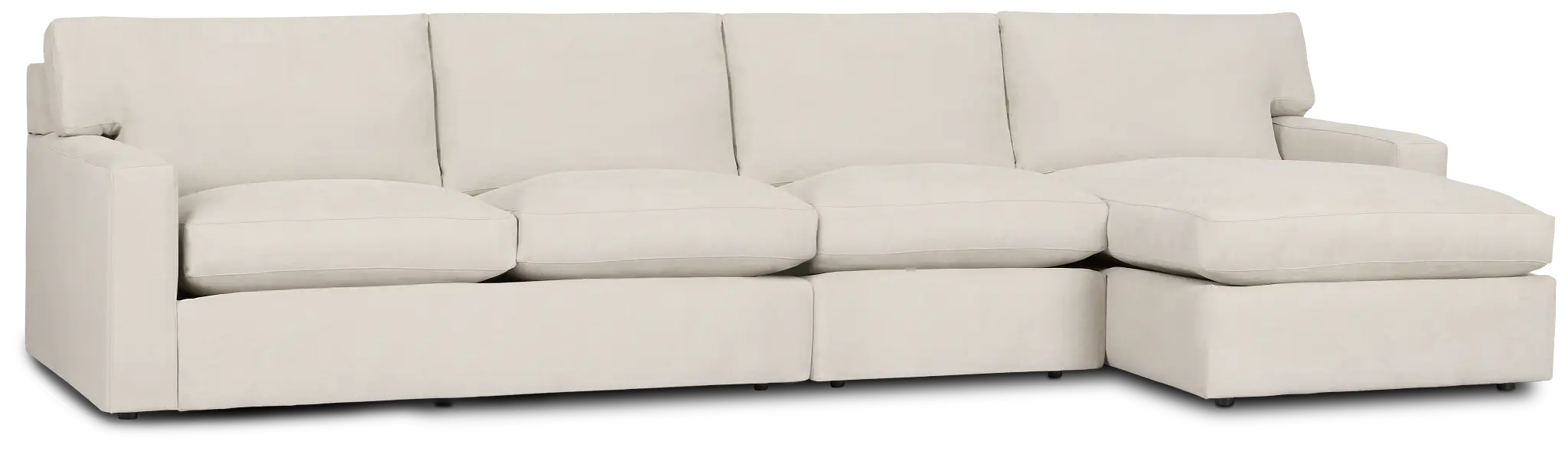 Hudson Gray Fabric Small Right Chaise Sectional Hudson Gray Fabric Small Right Chaise Sectional