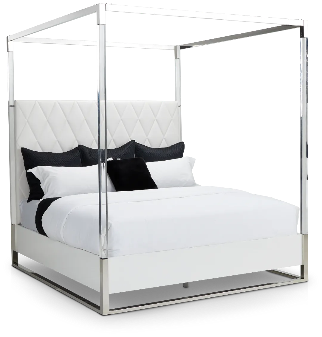 Miami White Uph Canopy Bed