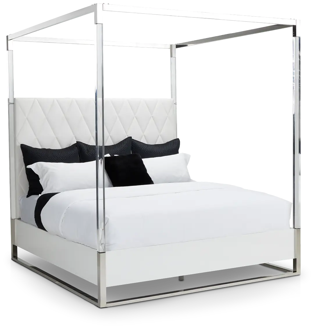 Miami White Uph Canopy Bed Miami White Uph Canopy Bed