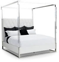 Miami White Uph Canopy Bed