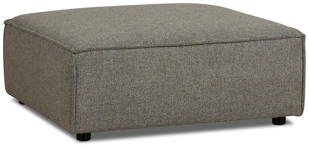 Tatum Gray Fabric Ottoman