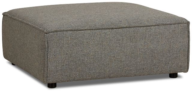 Tatum Gray Fabric Ottoman