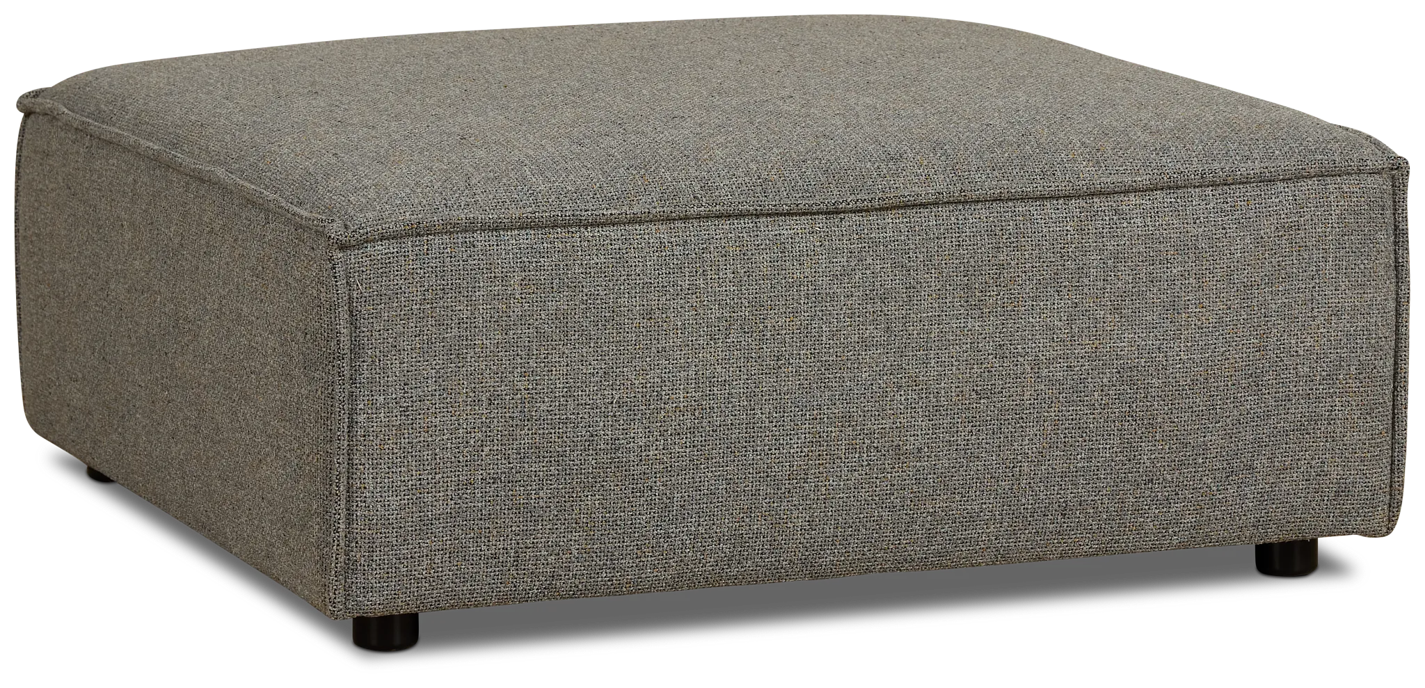 Tatum Gray Fabric Ottoman