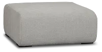 Celeste Light Gray Fabric Ottoman
