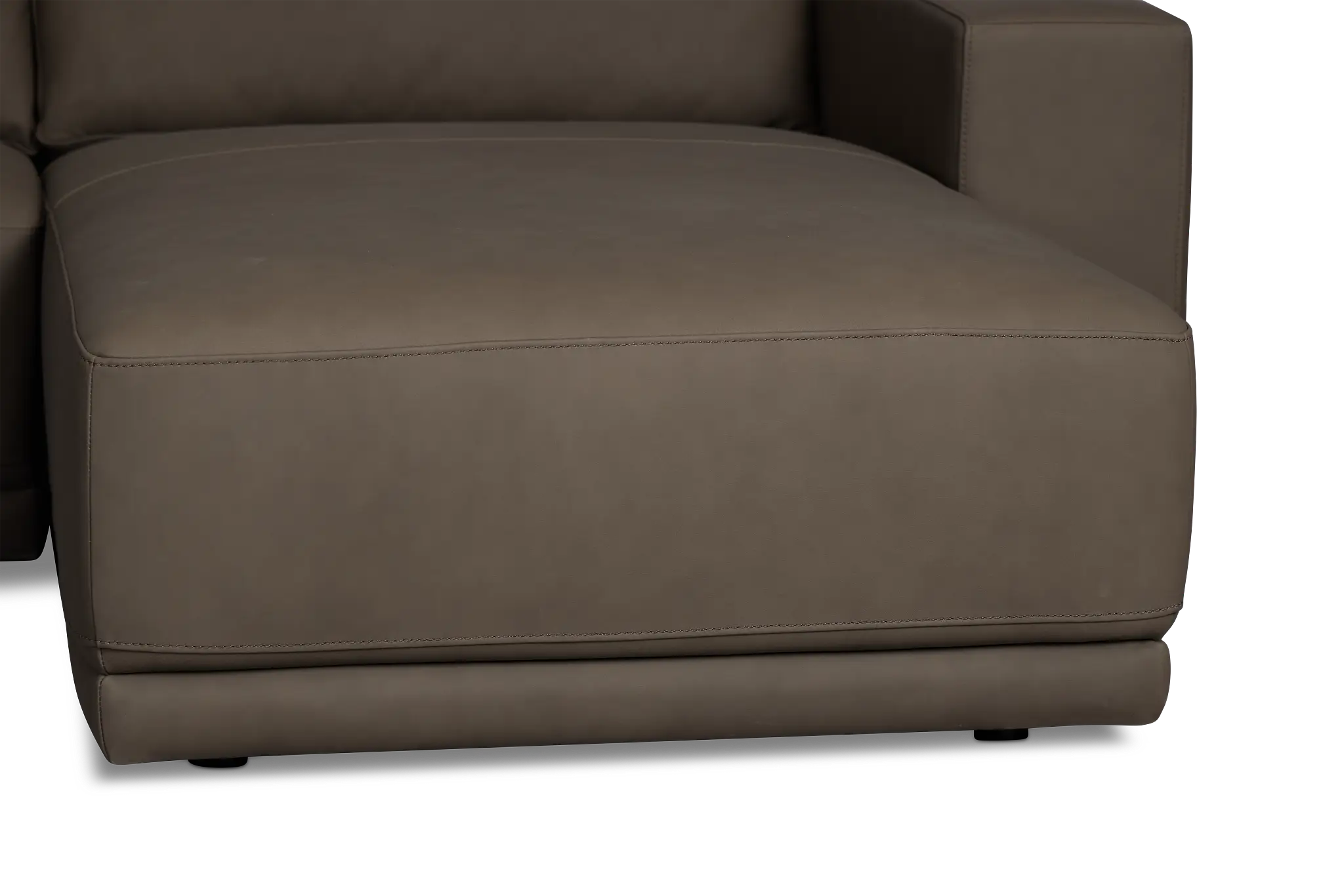 Kellan Dark Gray Leather Small Right Chaise Sectional Kellan Dark Gray Leather Small Right Chaise Sectional