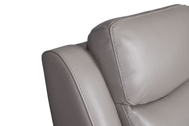Walker Light Gray Lthr/vinyl Recliner