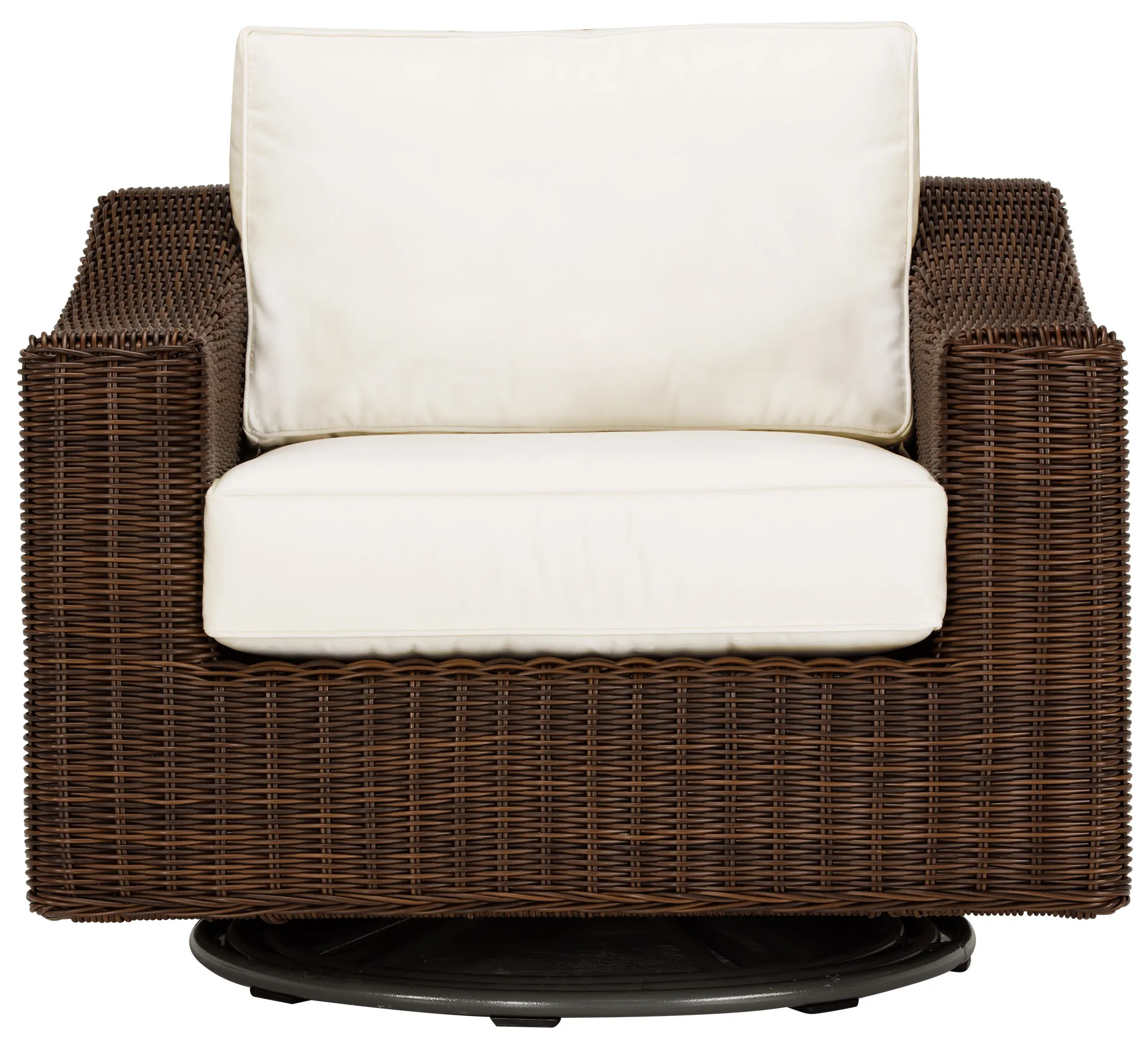 Canyon Dark Brown White Swivel Chair