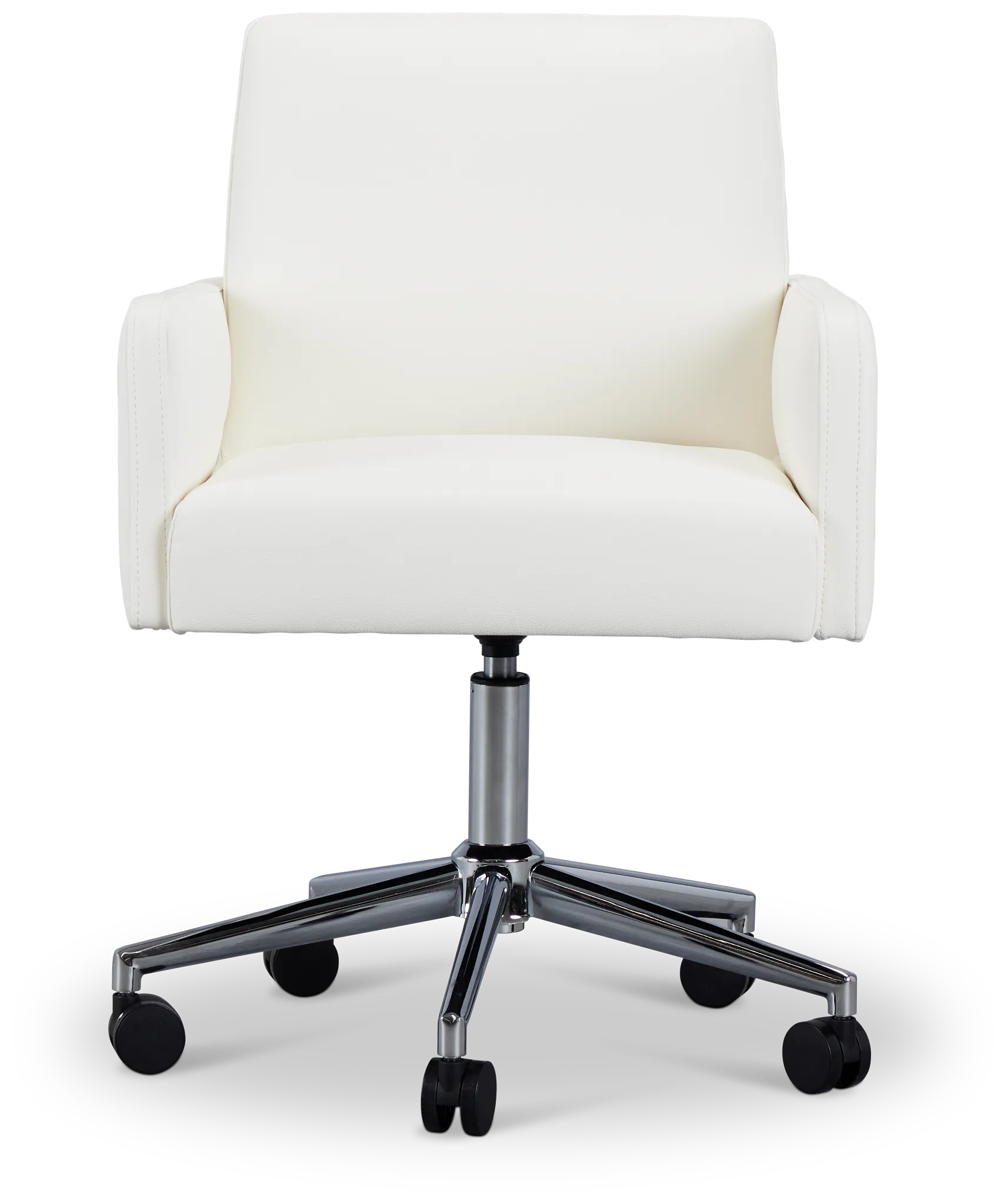 Skye White Swivel Desk Chair