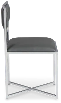 Amalfi Gray Stnl Steel Upholstered Side Chair