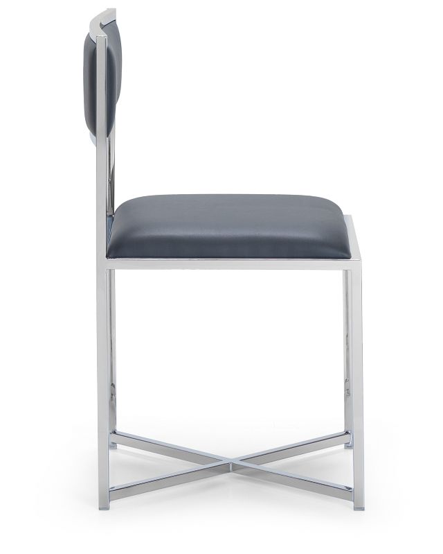 Amalfi Gray Stnl Steel Side Chair (2)