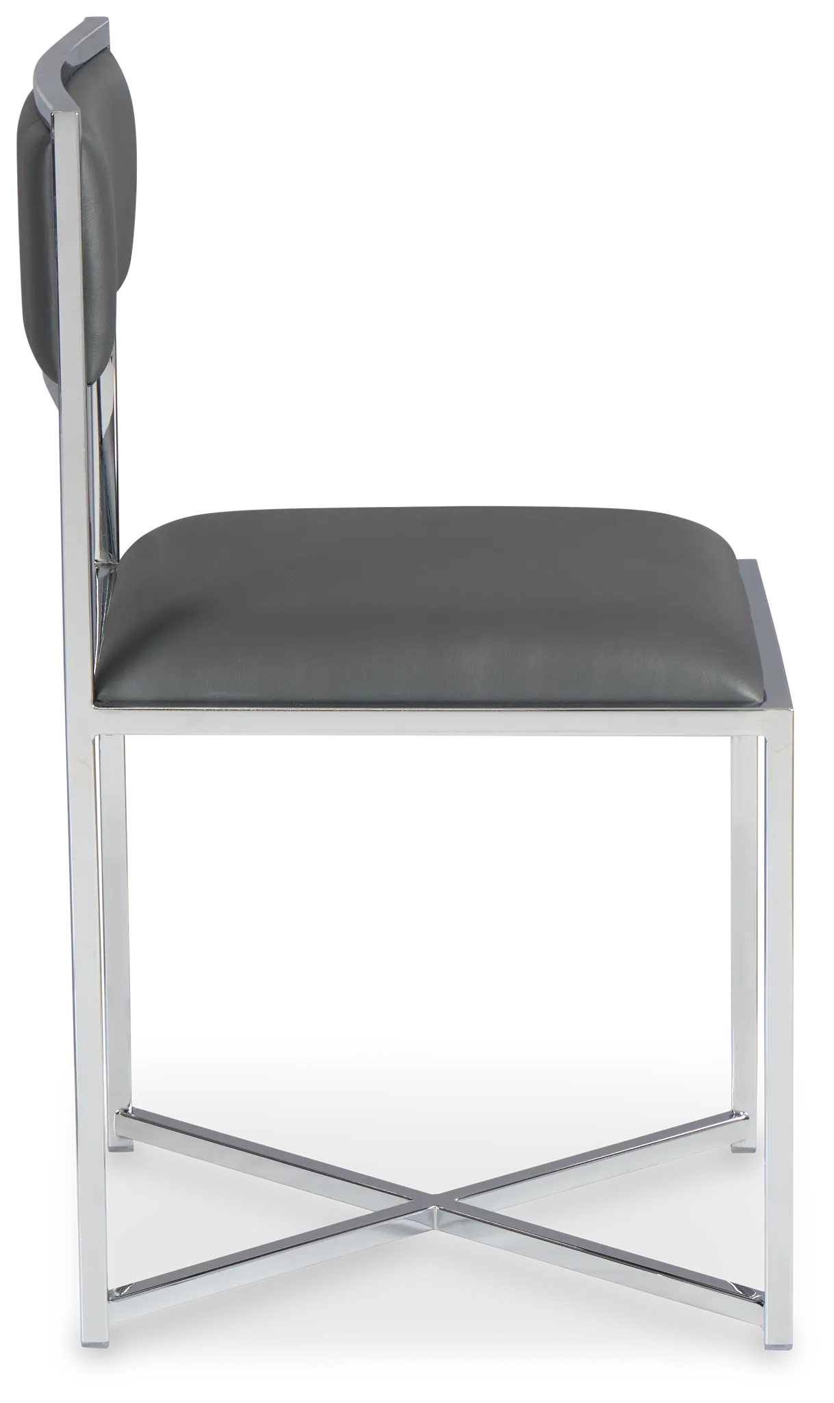 Amalfi Gray Stnl Steel Upholstered Side Chair