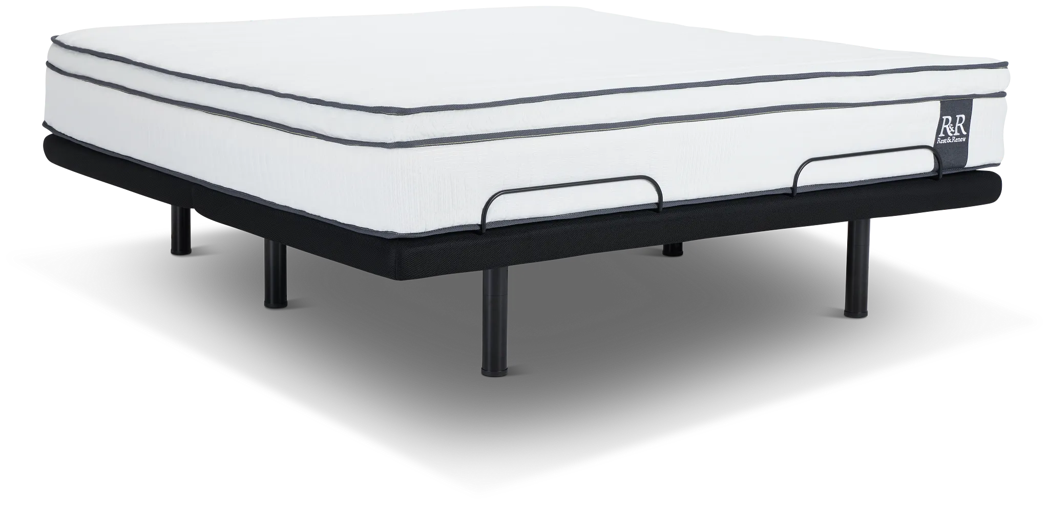 Rest & Renew By Zinus 12" Hybrid Deluxe Adjustable Mattress Set